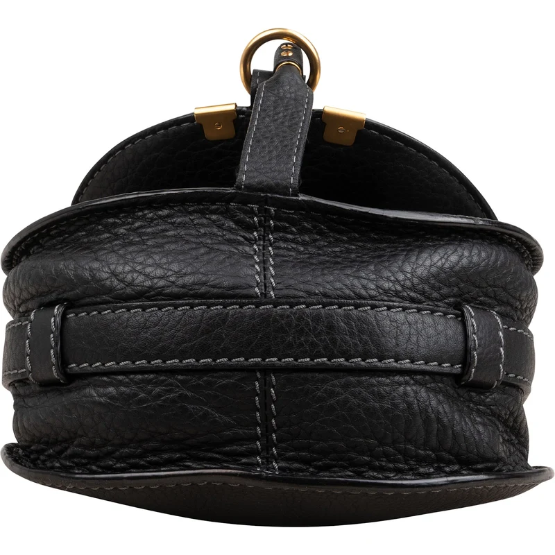 Chloé Back Leather Marcie Mini Saddle Crossbody Bag