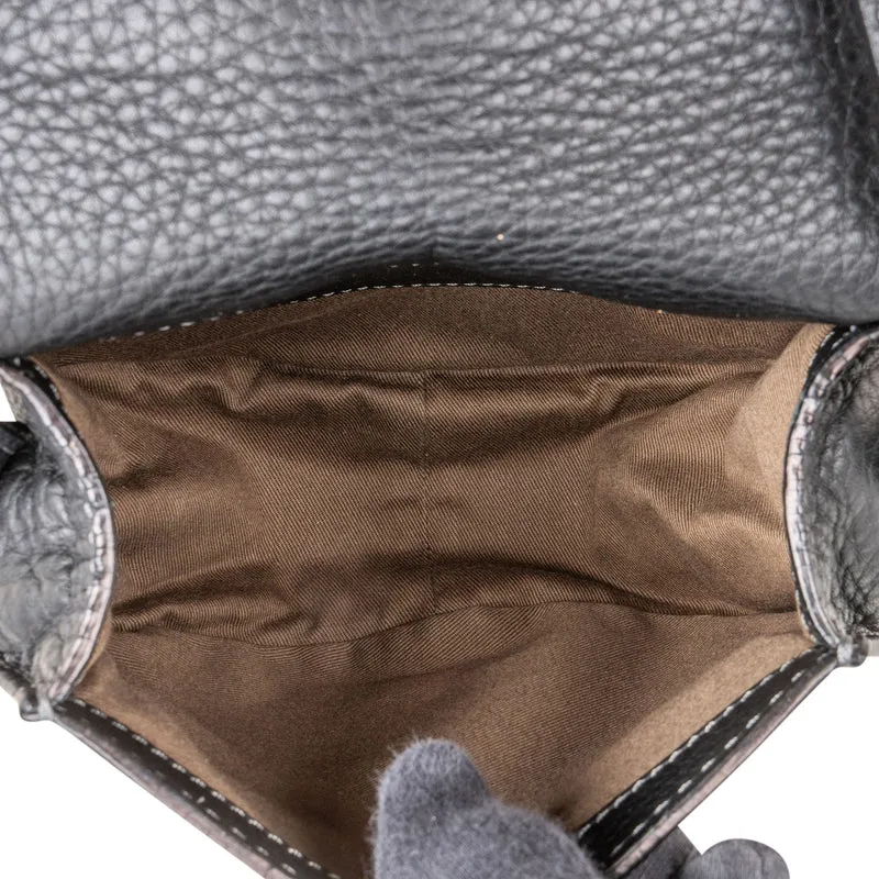 Chloé Back Leather Marcie Mini Saddle Crossbody Bag