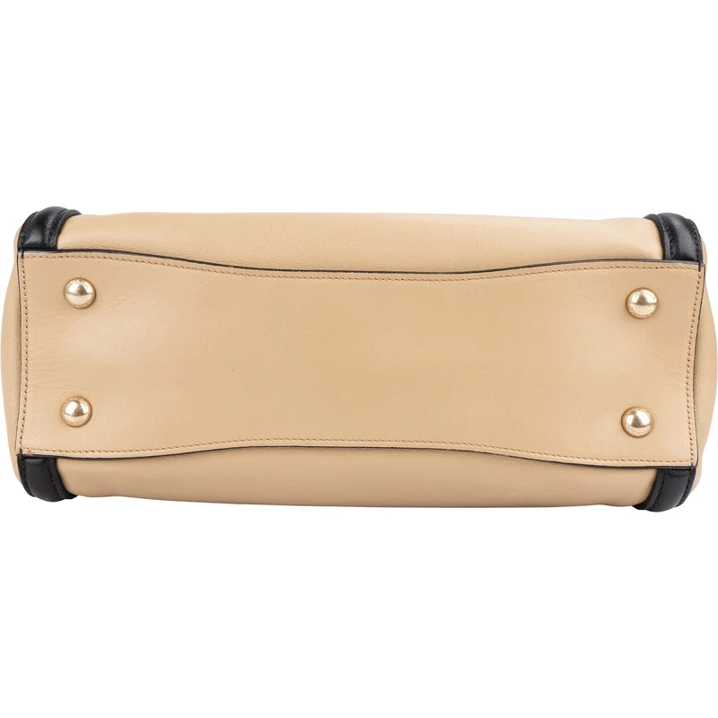 Prada Saffiano Bicolor Leather City Tote Handbag
