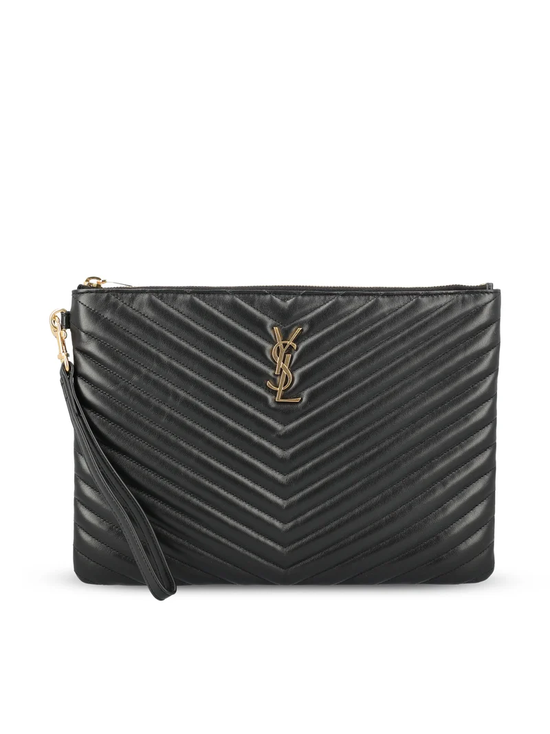 SAINT LAURENT Pouch Per Tablet In Pelle