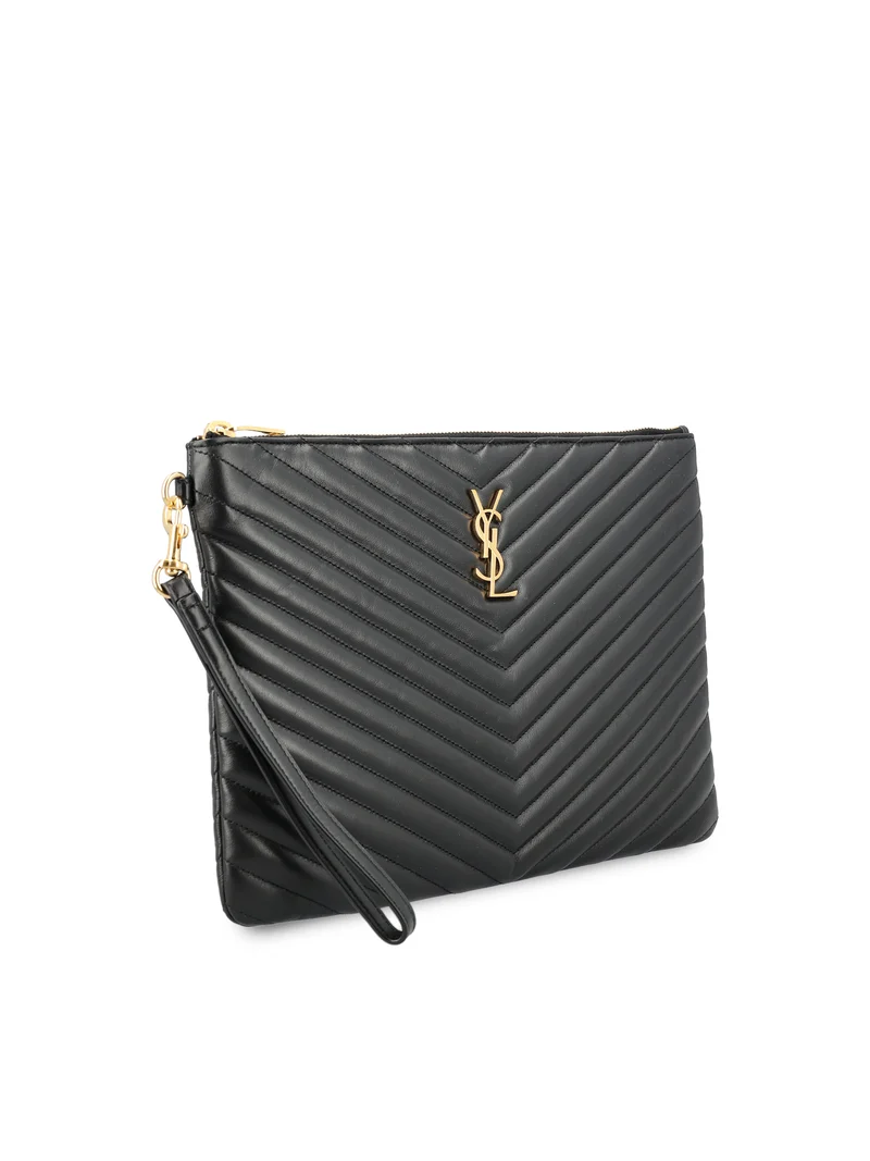 SAINT LAURENT Pouch Per Tablet In Pelle