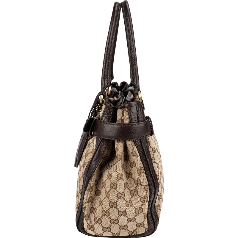 Gucci Monogram GG Canvas Leather Running Handbag