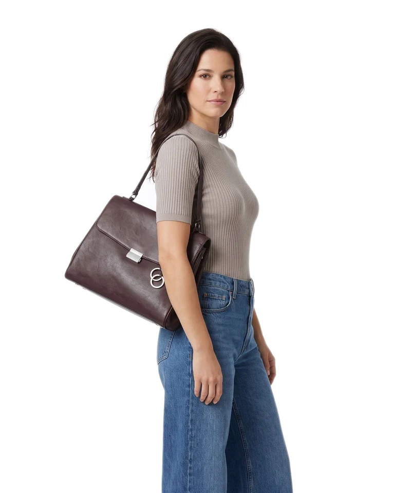 Marc O'Polo Goldy M Shopper black cherry