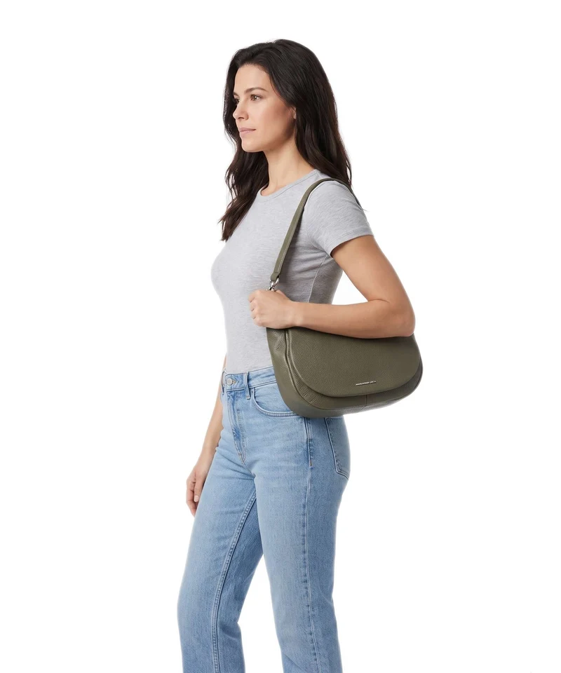 Mandarina Duck Mellow Leather Schultertasche winter olive