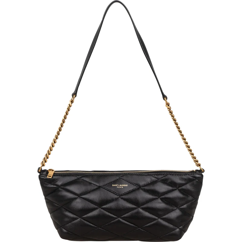 Saint Laurent Quilted Lambskin Sade Pochette Shoulder Bag