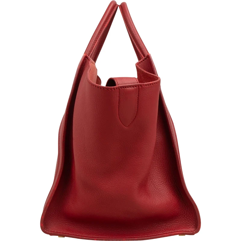 Celine Drummed Calfskin Phantom Handbag