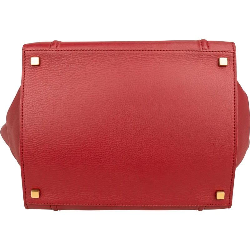 Celine Drummed Calfskin Phantom Handbag