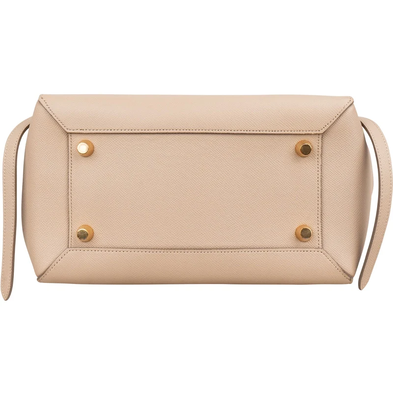 Celine Beige Grained Calfskin Belt Handbag