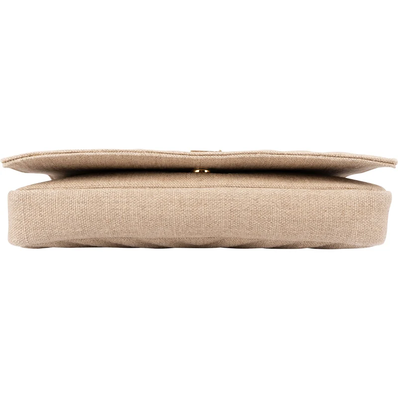 Saint Laurent Chevron Raffia Matelassé Envelope Crossbody Bag