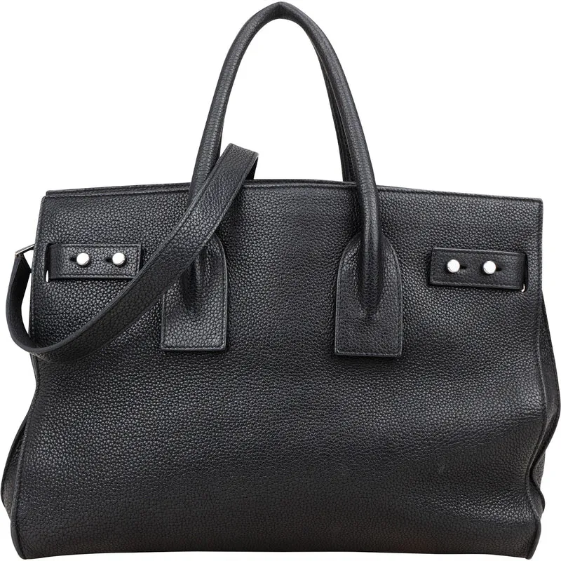 Saint Laurent Grained Leather Sac de Jour Handbag