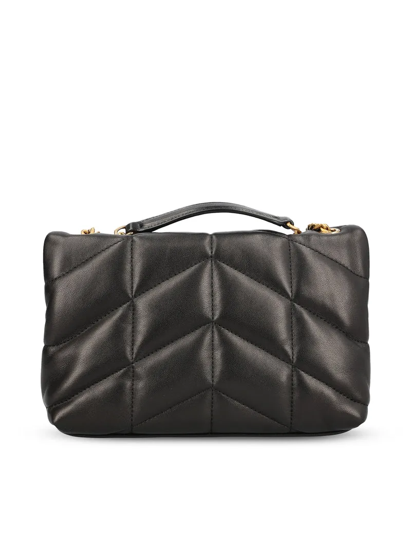 SAINT LAURENT Borsa Puffer Toy In Pelle