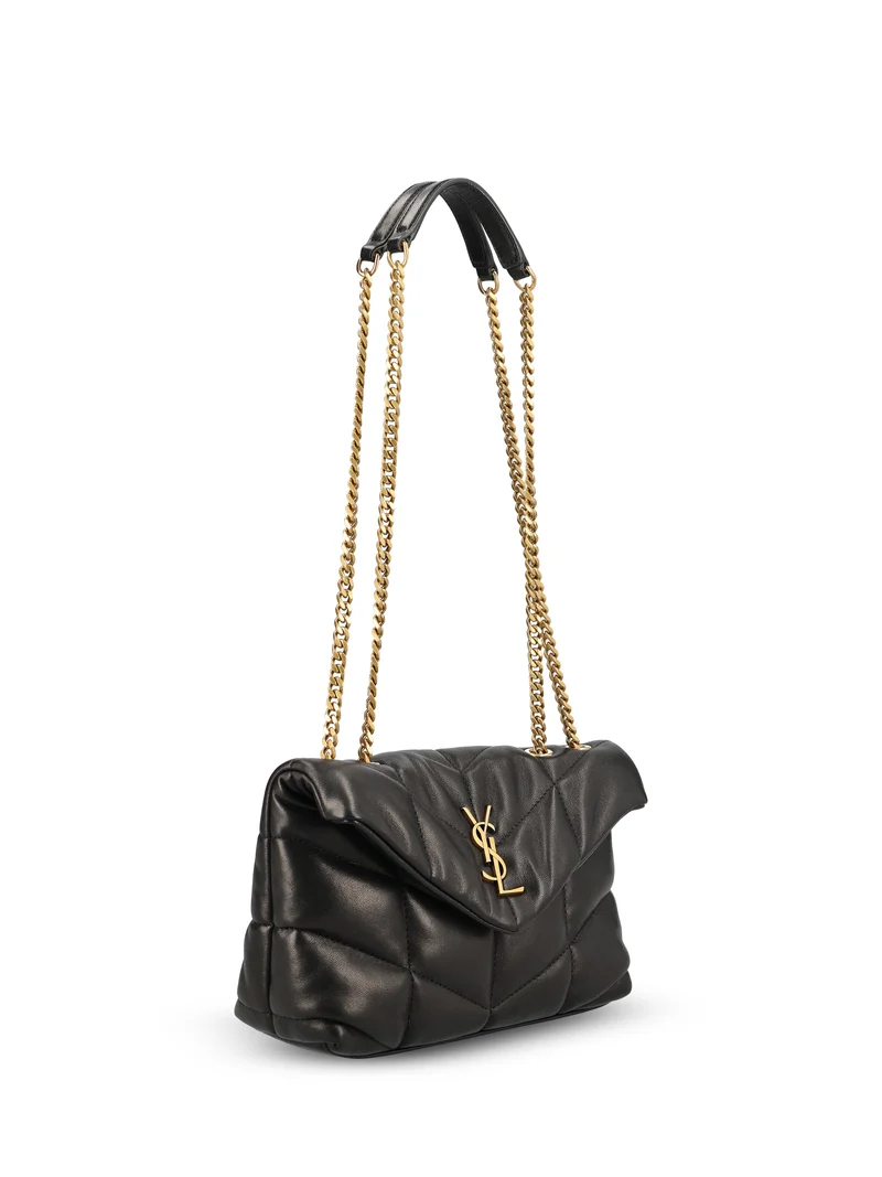 SAINT LAURENT Borsa Puffer Toy In Pelle