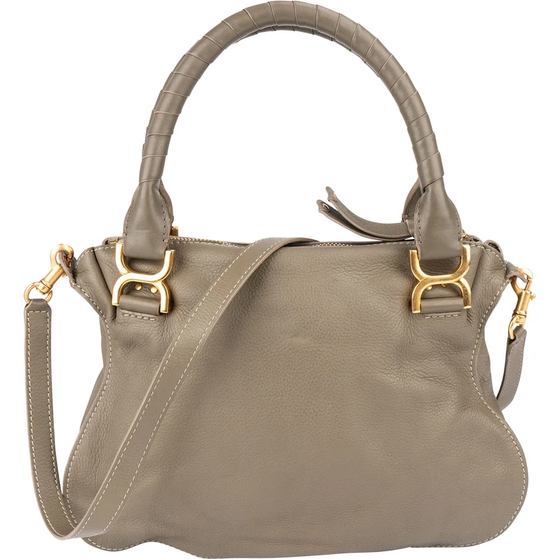 Chloé Grained Calfskin Marcie Satchel Handbag