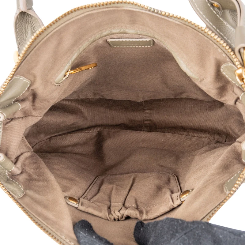 Chloé Grained Calfskin Marcie Satchel Handbag