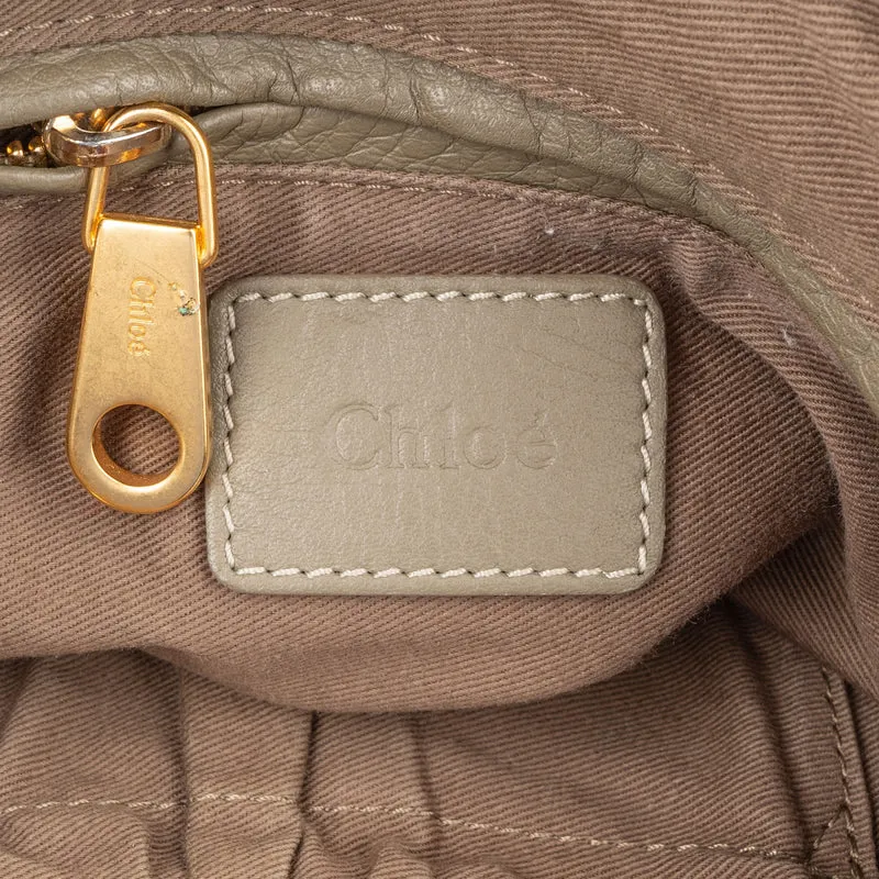 Chloé Grained Calfskin Marcie Satchel Handbag