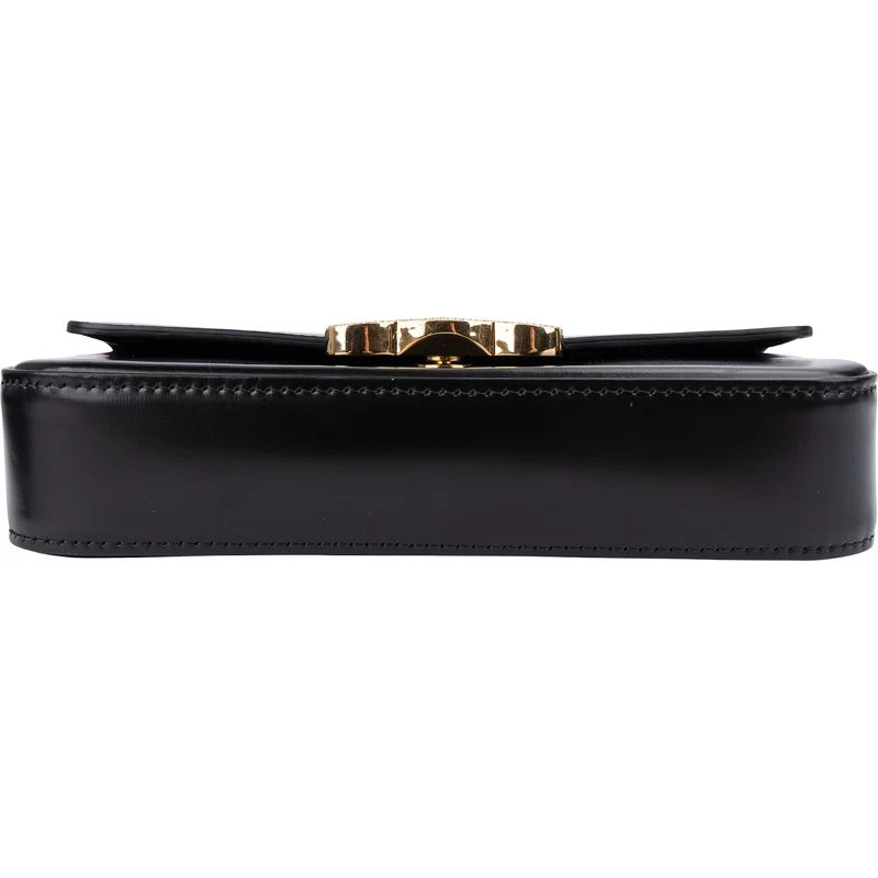 Celine Shiny Calfskin Crystal Claude Triomphe Shoulder Bag