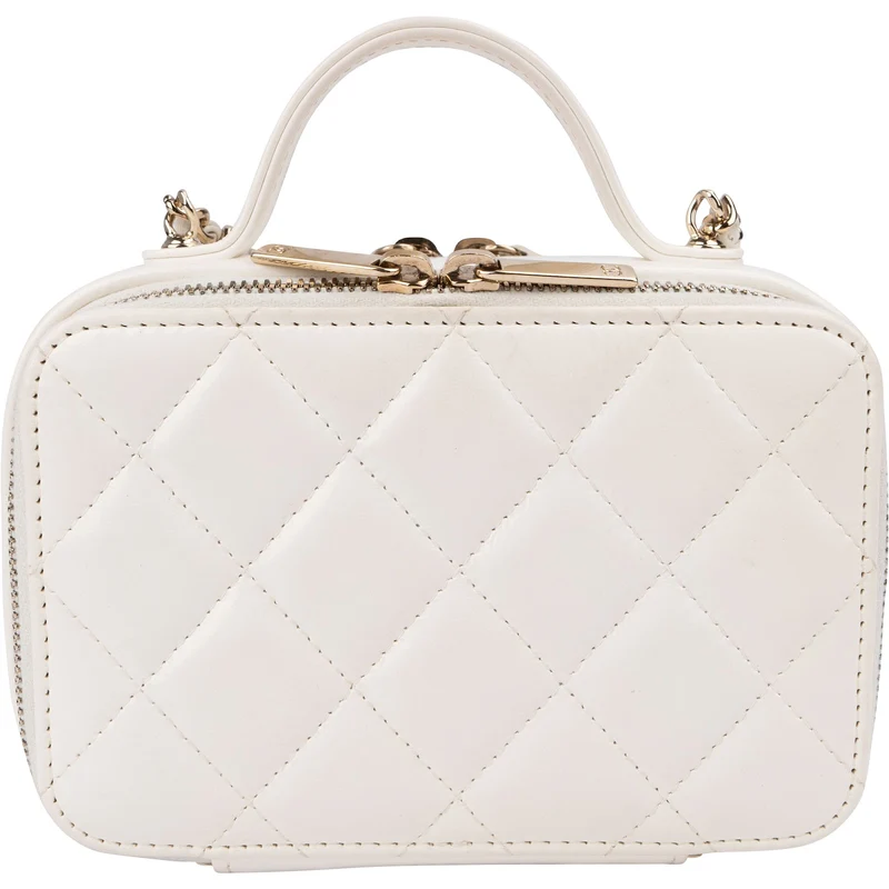 Chanel Quilted Lambskin Vanity Chain Crossbody Handbag