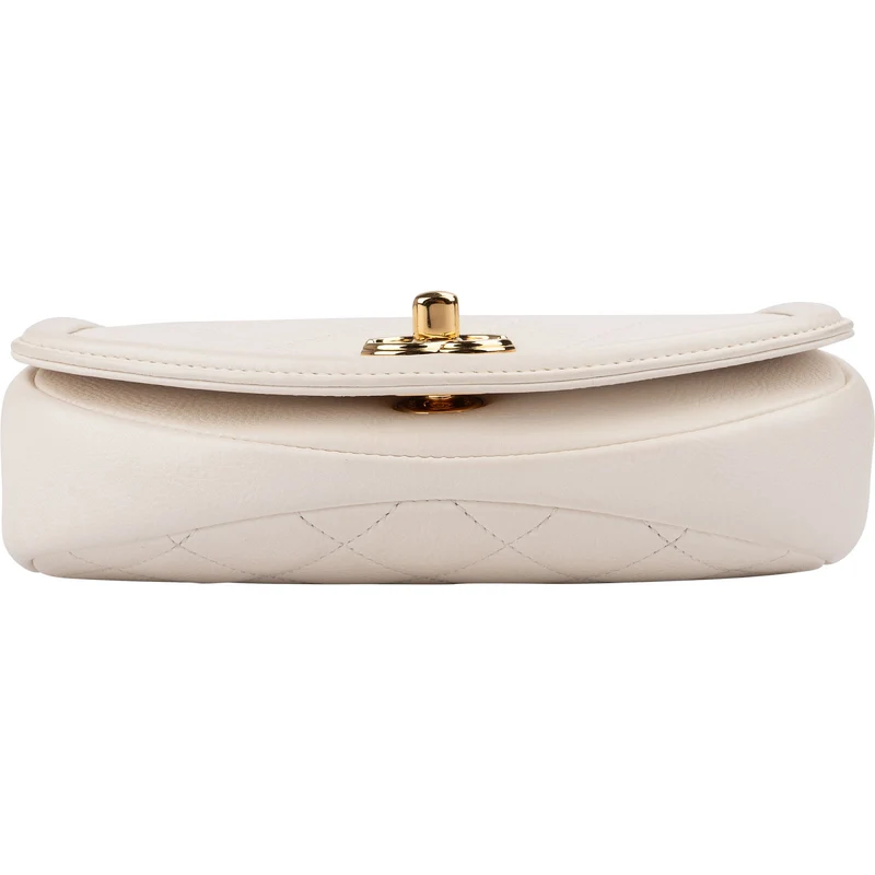 Chanel Quilted Calfskin Small Underline Single Flap Crossbody Bag