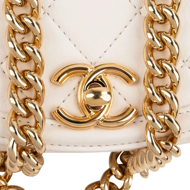 Chanel Quilted Calfskin Small Underline Single Flap Crossbody Bag