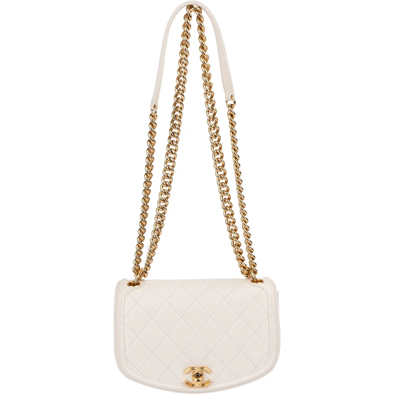 Chanel Quilted Calfskin Small Underline Single Flap Crossbody Bag