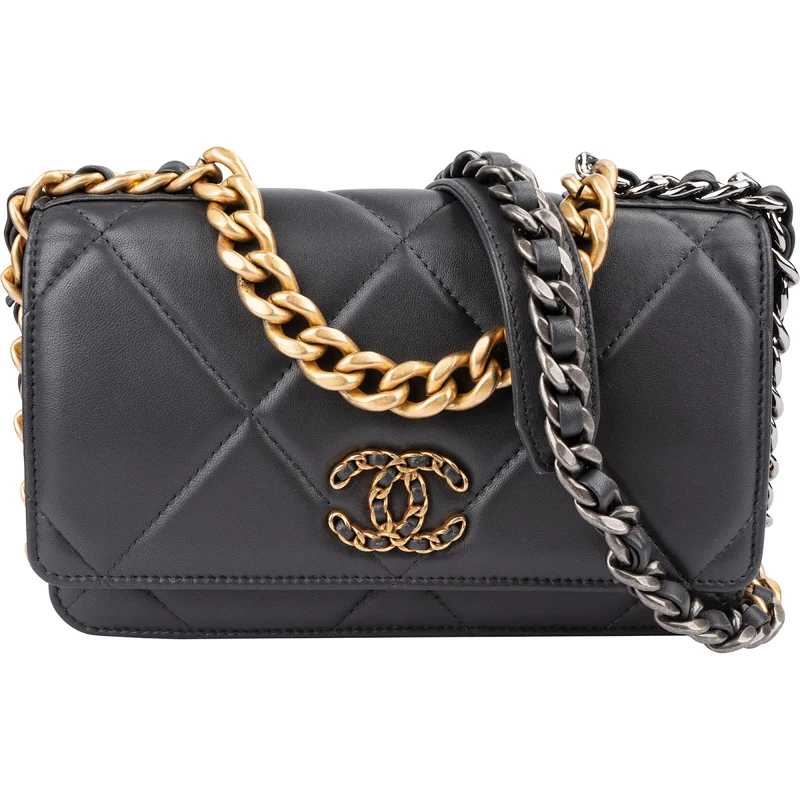 Chanel 19 Quilted Lambskin Chanel Wallet On Chain Crossbody Bag