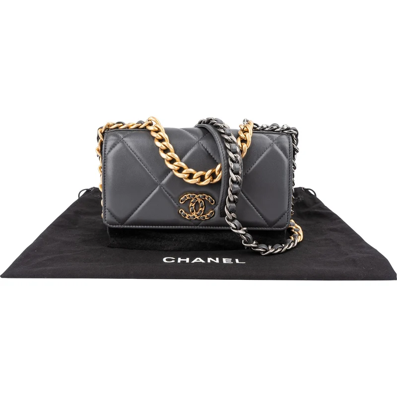 Chanel 19 Quilted Lambskin Chanel Wallet On Chain Crossbody Bag
