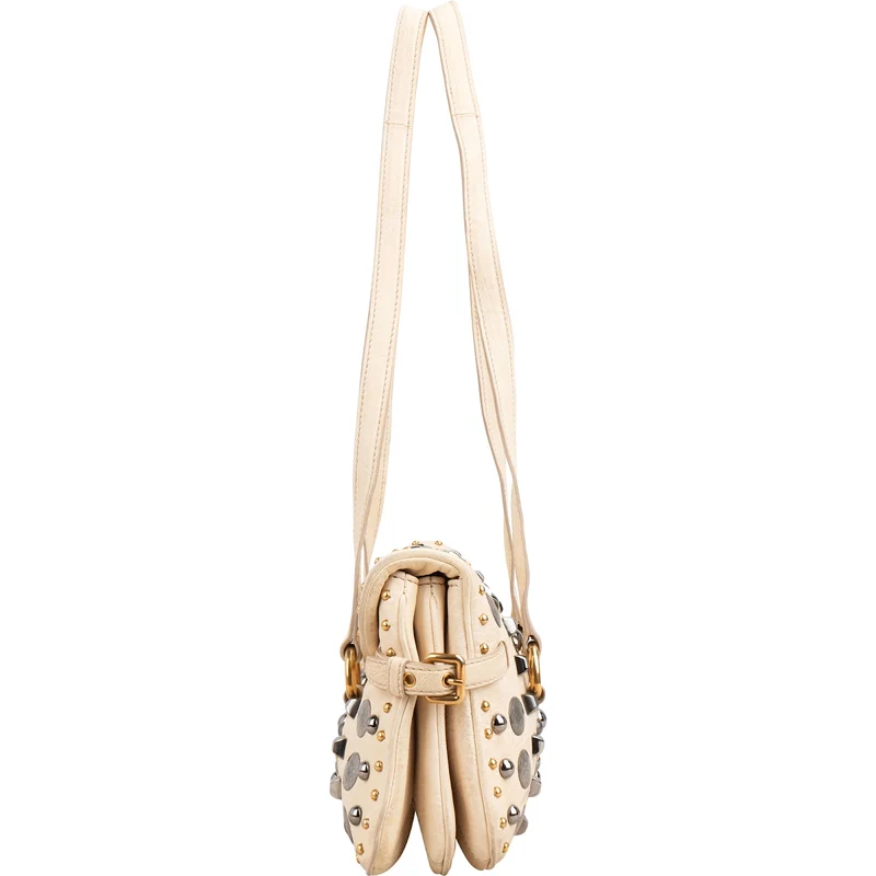 Miu Miu Studded Leather Turnlock Shoulder Bag