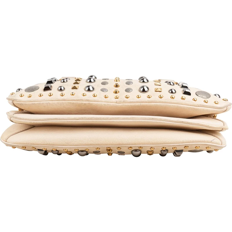Miu Miu Studded Leather Turnlock Shoulder Bag