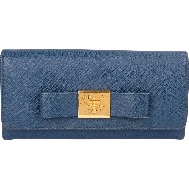 Prada Saffiano Leather Bow Wallet