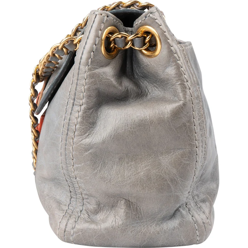 Prada Vitello Antic Leather Flap Crossbody Bag