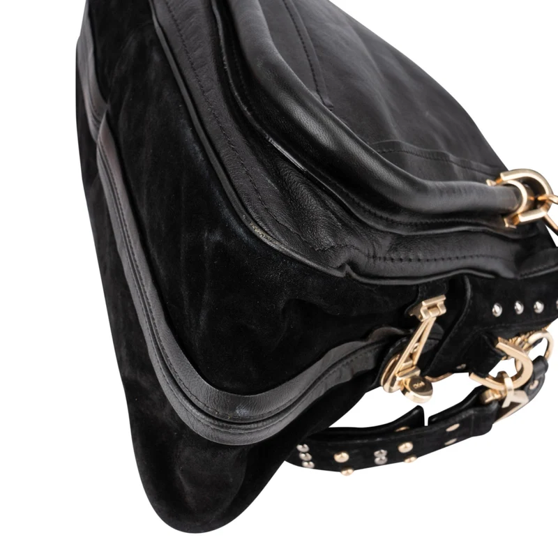 Chloé Limited Edition Leather & Suede Studded Paraty Shoulder Handbag
