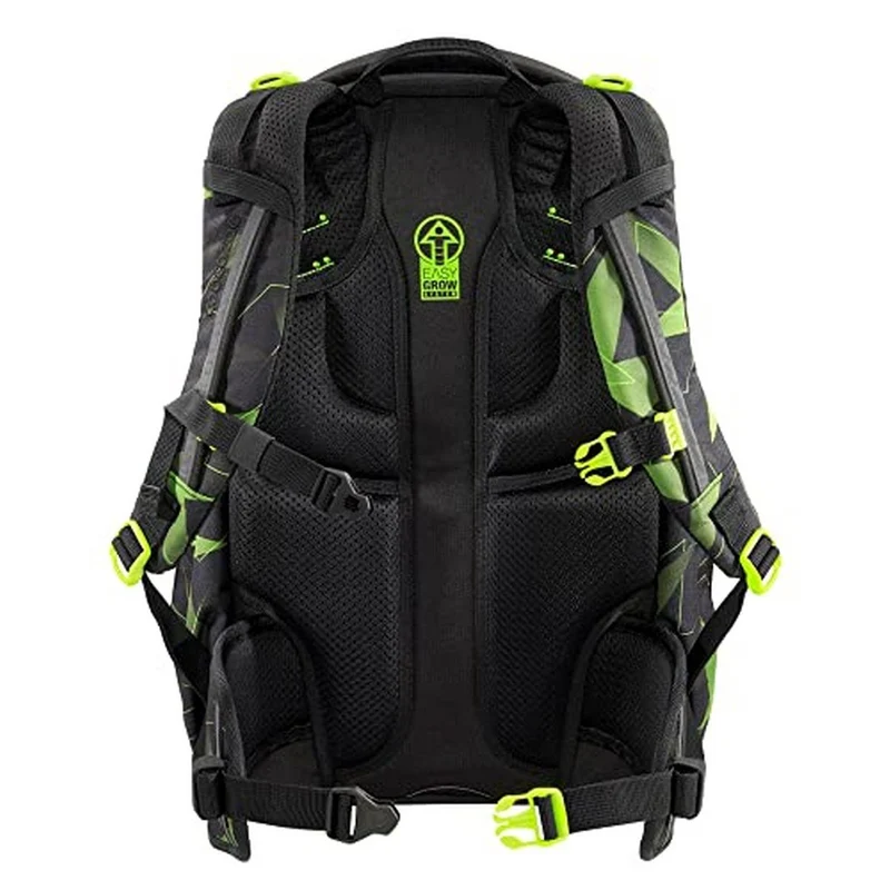 Schulrucksack Mate Lime Flash Schwarz, Grün