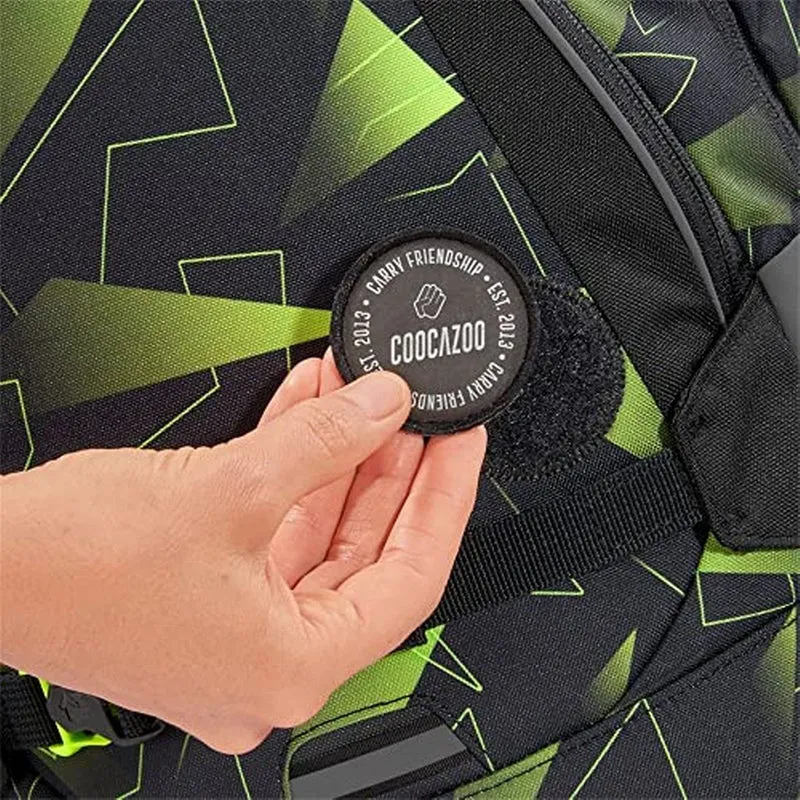 Schulrucksack Mate Lime Flash Schwarz, Grün