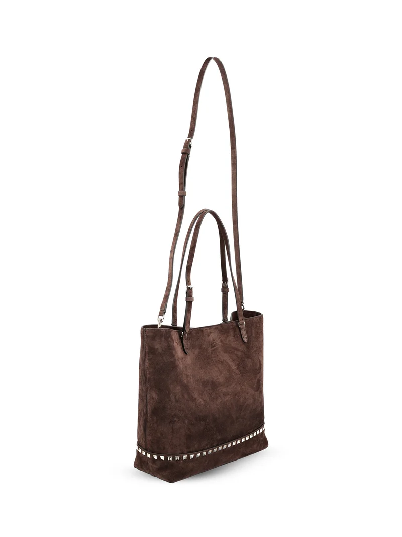 VALENTINO GARAVANI Borsa Shopper Rockstud In Suede