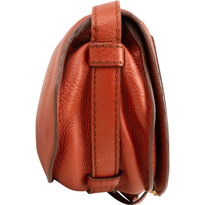 Chloé Grained Calfskin Marcie Mini Saddle Crossbody Bag