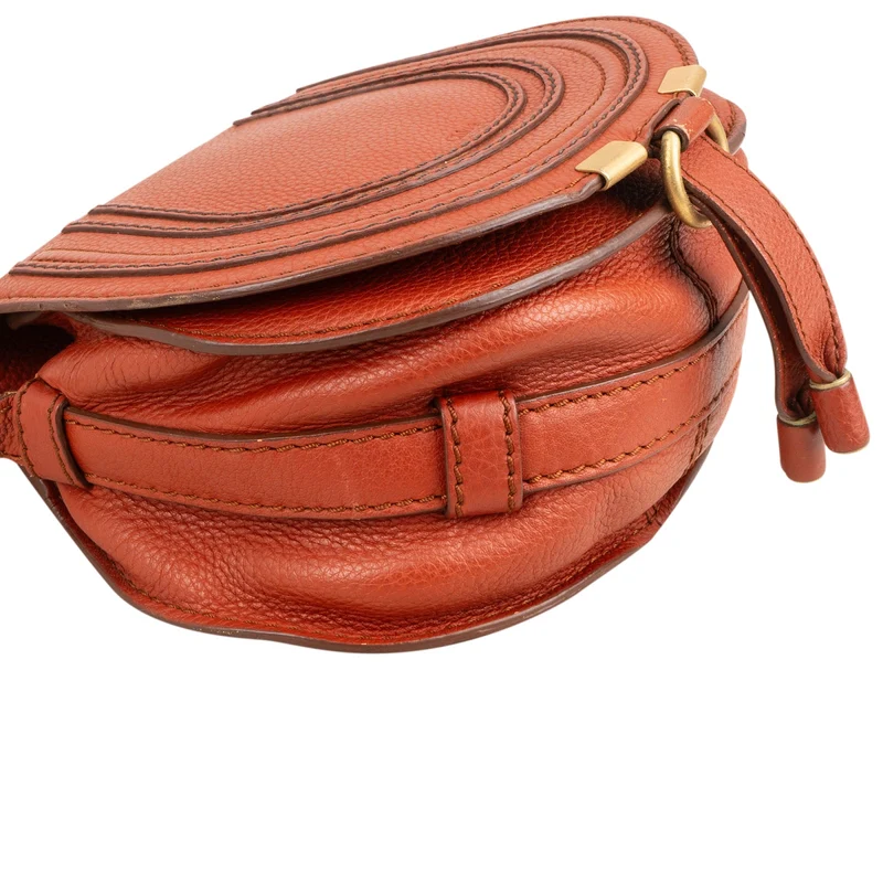 Chloé Grained Calfskin Marcie Mini Saddle Crossbody Bag
