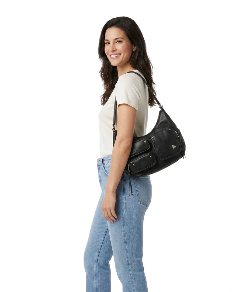DuDu Bags Pocket City Beuteltasche nero