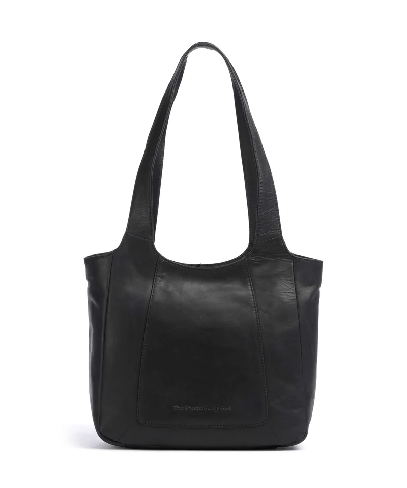 The Chesterfield Brand Wax Pull Up Cow Tofino Shopper black