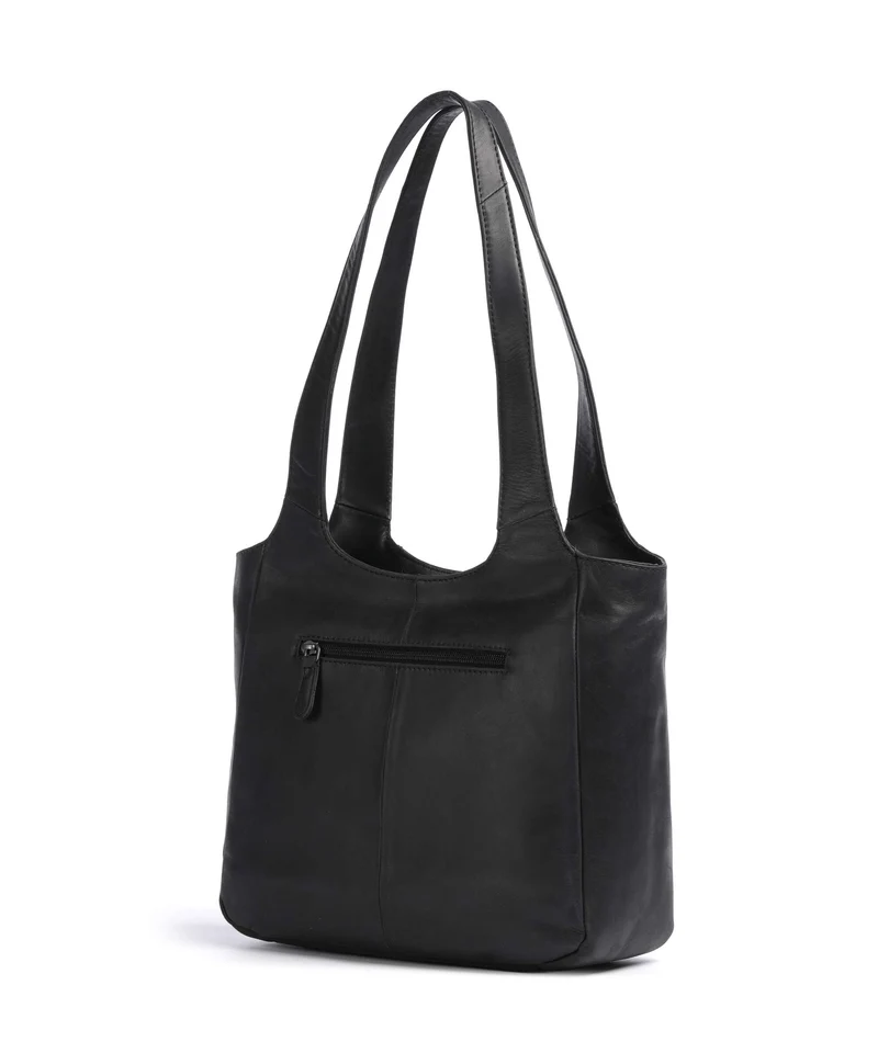 The Chesterfield Brand Wax Pull Up Cow Tofino Shopper black