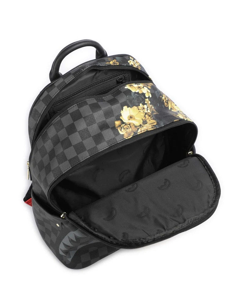 Sprayground Gold Floral Remix Rucksack black