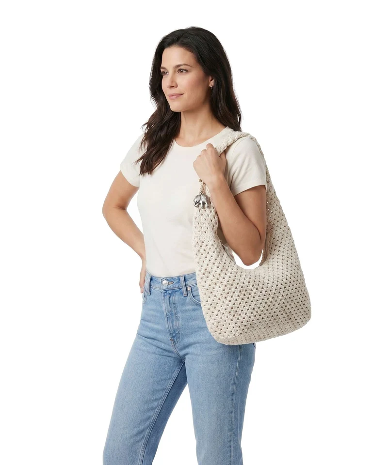 Anokhi Beuteltasche beige