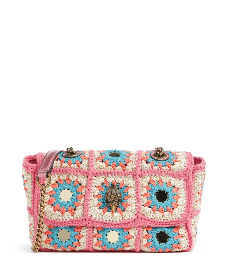 Kurt Geiger Kensington Crochet Umhängetasche pink combination