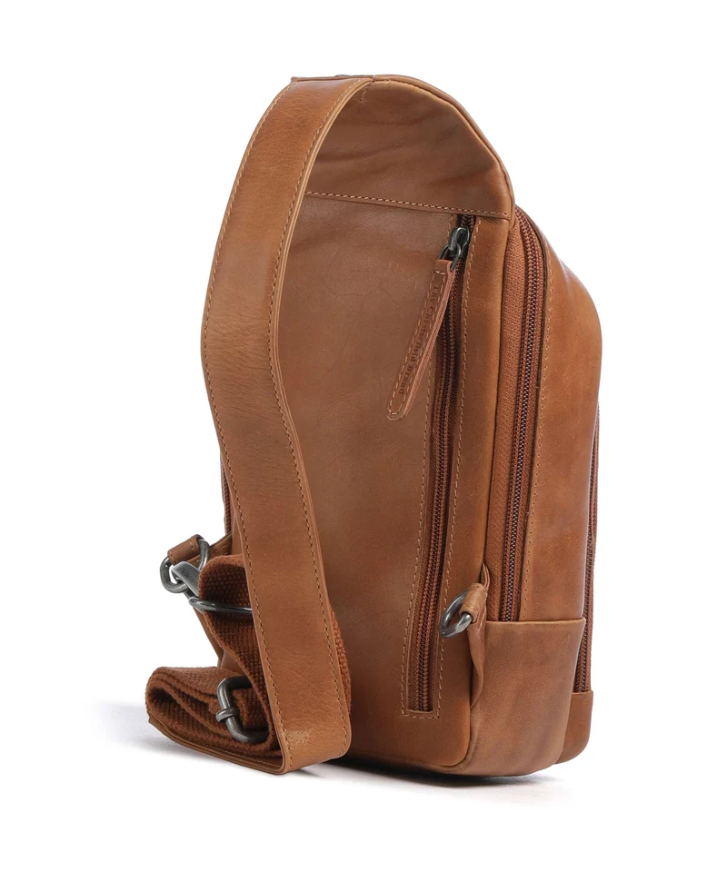 The Chesterfield Brand Wax Pull Up Cow Riga Slingbag cognac