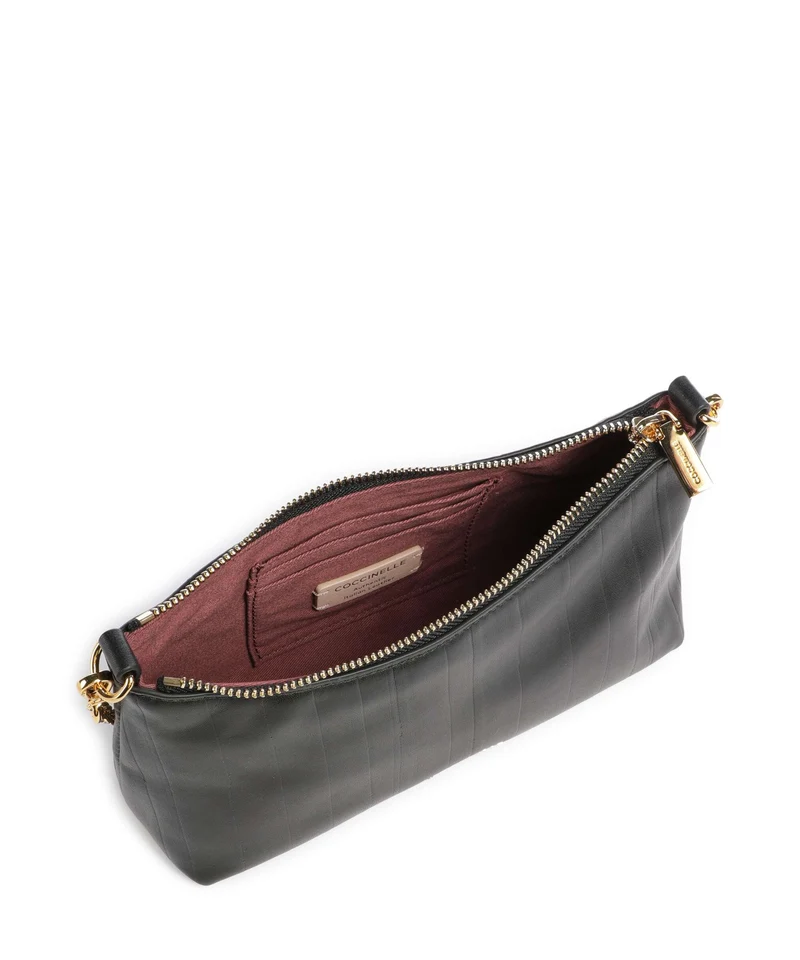 Coccinelle Aura Plisse Schultertasche noir