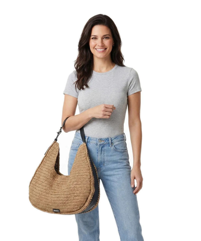 DKNY Camila Large Beuteltasche natural/black