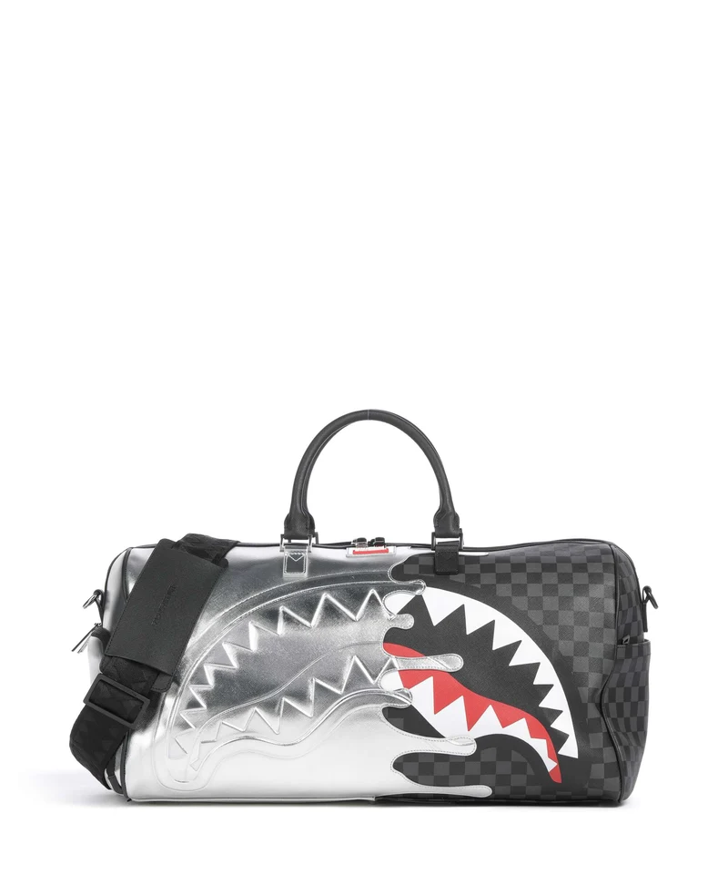 Sprayground Silver Side Drip Weekender silver