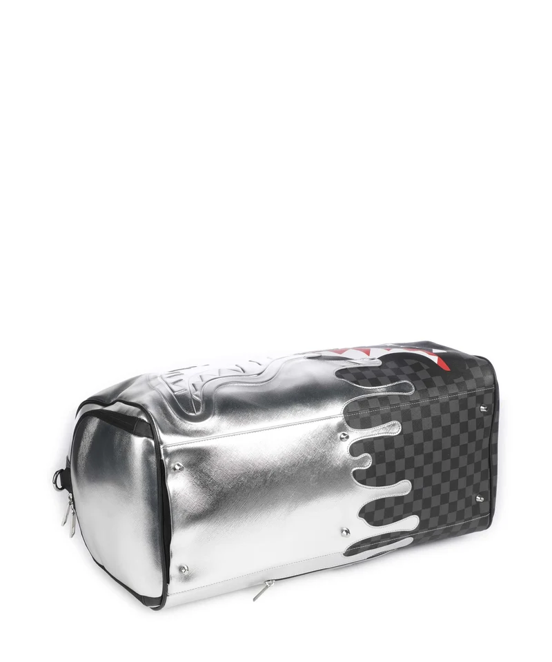 Sprayground Silver Side Drip Weekender silver
