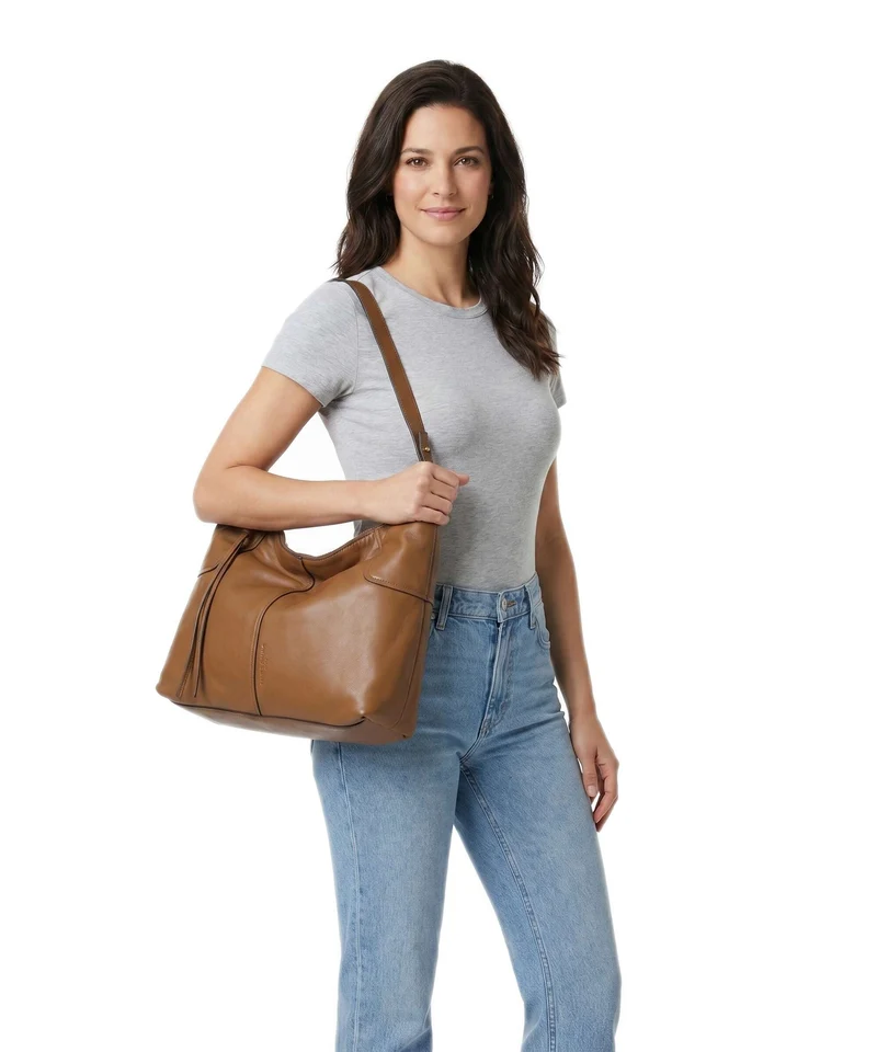 Liebeskind Mila Sheep Natural M Beuteltasche sepia
