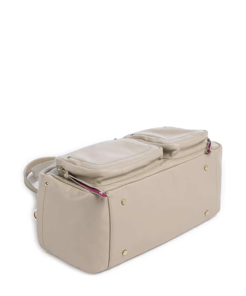 DuDu Bags Pocket Fanciful Schultertasche sand grey