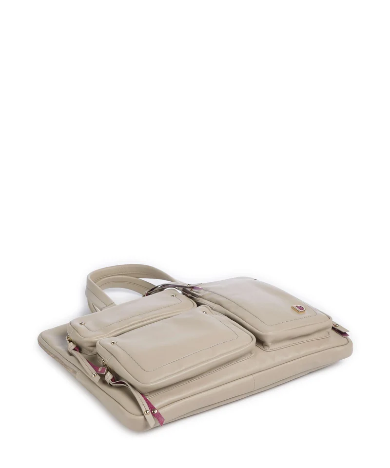 DuDu Bags Pocket Dots Laptoptasche sand grey